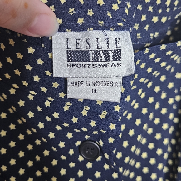 Leslie Fay vintage button down skirt size 14 - Picture 7 of 8